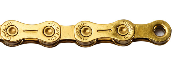 โซ่จักรยาน YBN 10/11spd. สีทอง 116L Ti-N Gold SLA 11 for SHIMANO, CAMPAGNOLO AND SRAM