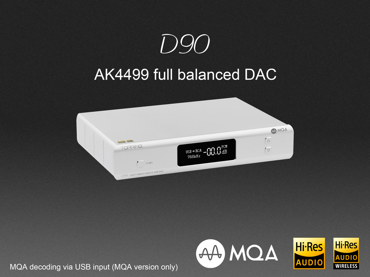 ขาย TOPPING D90 Full Balanced DAC ชิป AK4499 XU208 รองรับ PCM 32bit/768k DSD512