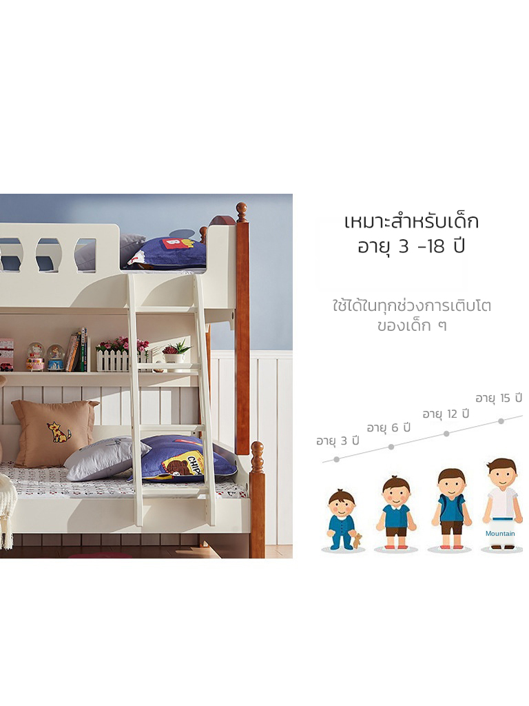 เตียง 2 ชั้น รุ่น Yacht ขนาด 4 ฟุต