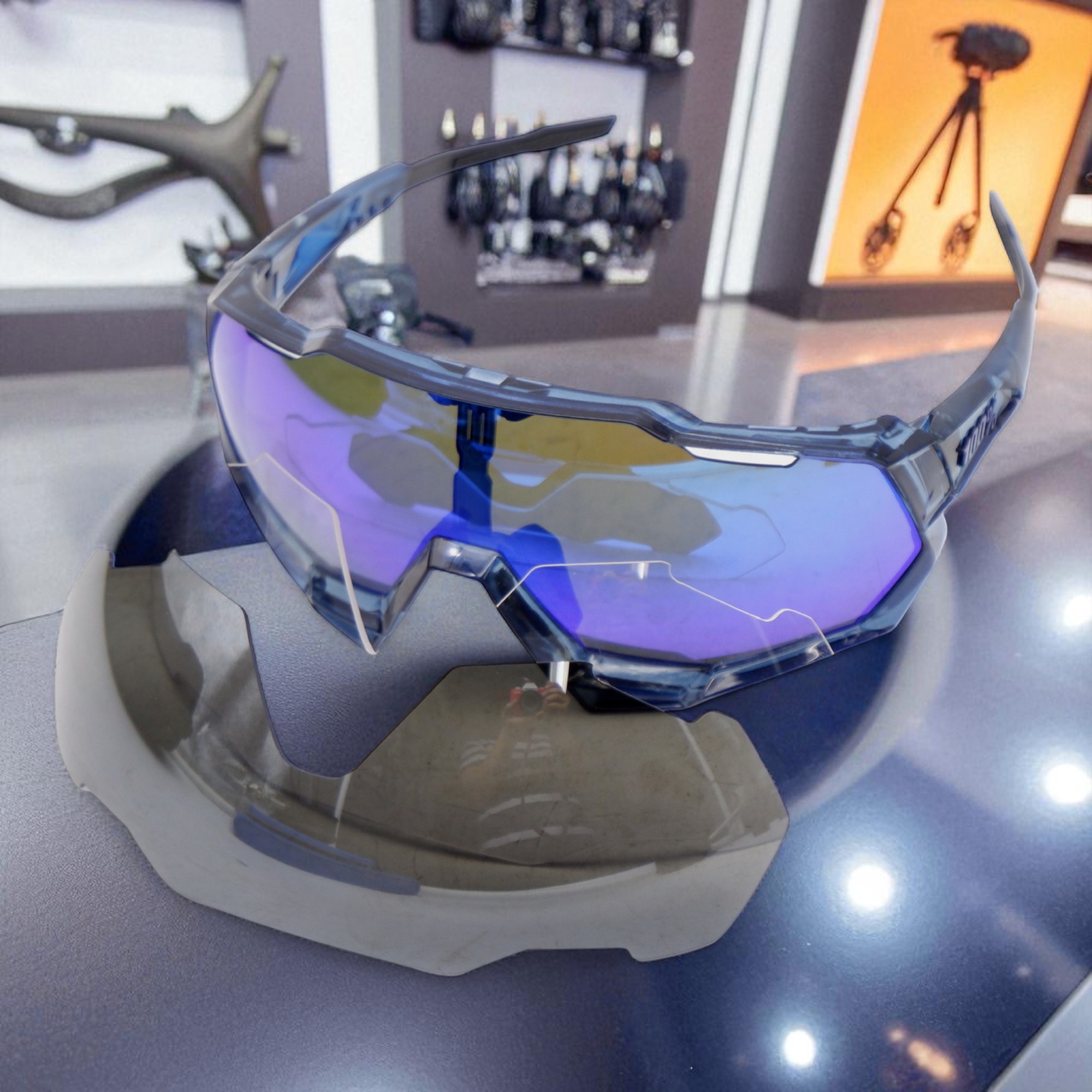 แว่นตาปั่นจักรยาน T-REX แบบเปลี่ยนเลนส์ 3 เลนส์ รุ่น 9312 สี ใส ดำ รุ้ง