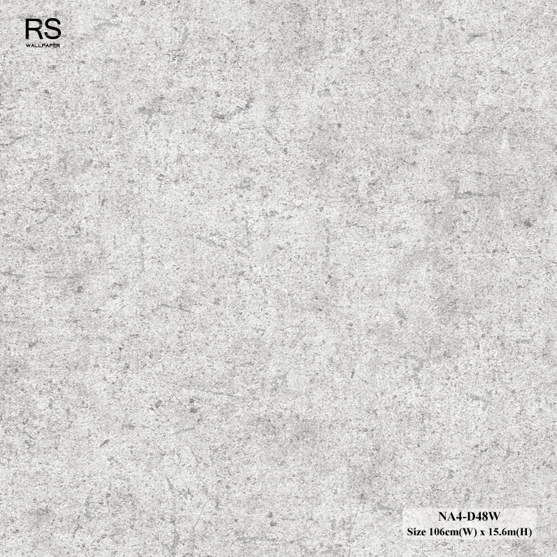 วอลเปเปอร์ลายปูนคอนกรีต สีเทาอ่อน NA4-D48W