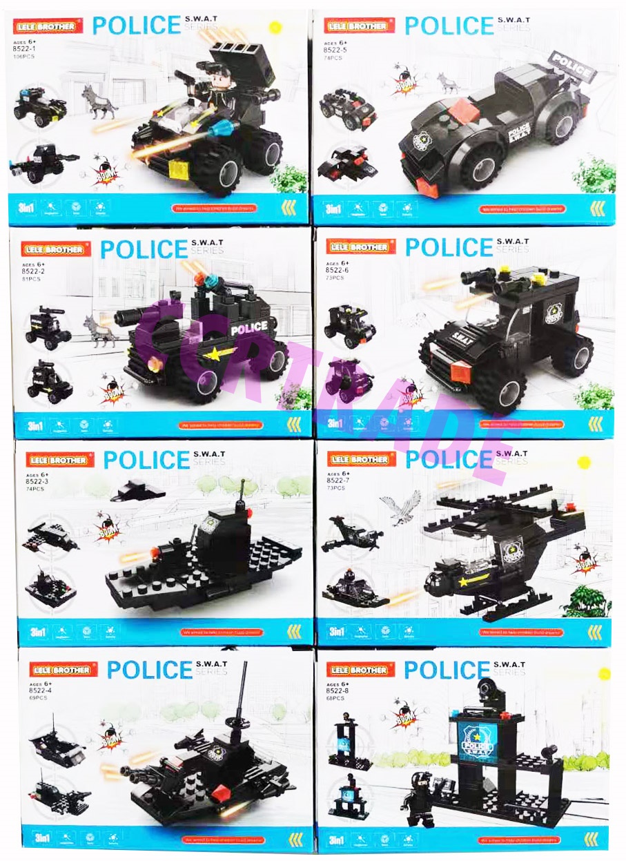 เลโก้ตัวต่อหน่วยสวาทกล่องจัมโบ้ 15x21 ซม.(1x8)