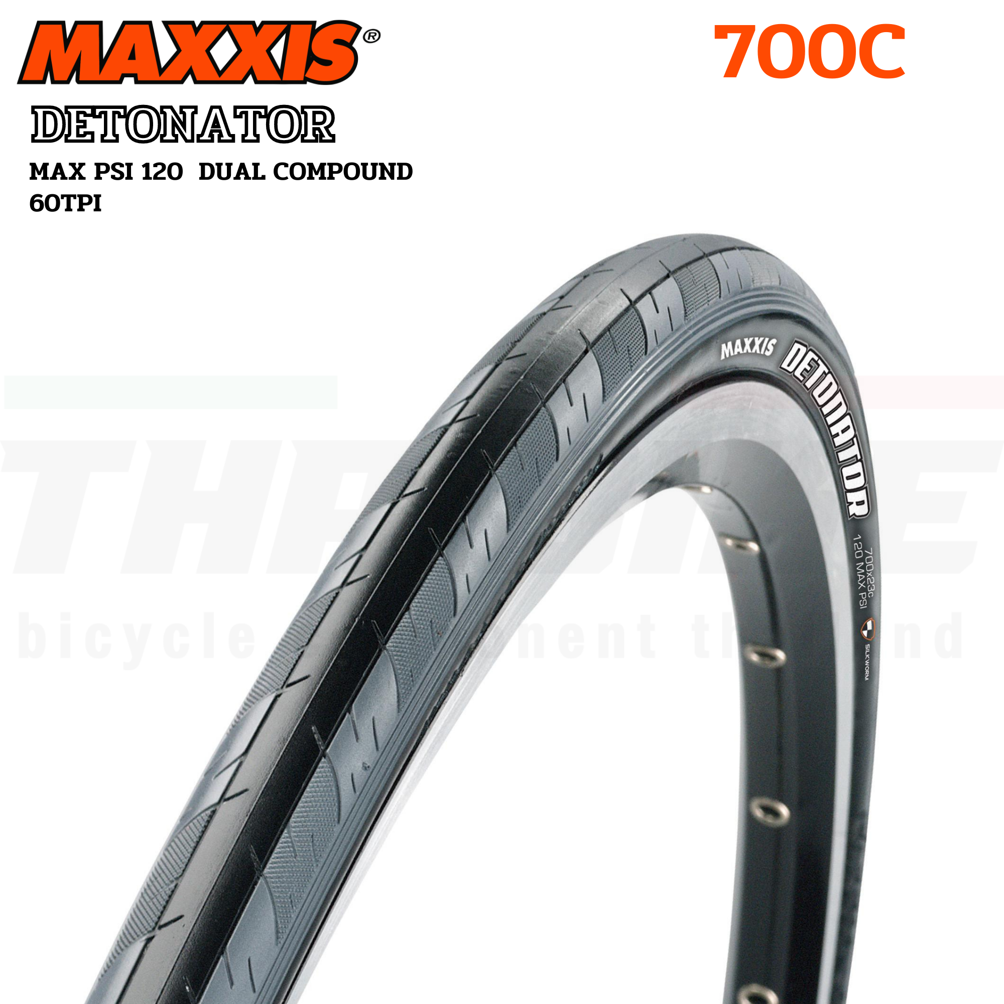 ยางนอกจักรยานขอบลวด MAXXIS DETONATOR ขนาด 700X23 700X25 700X28 20X1.50