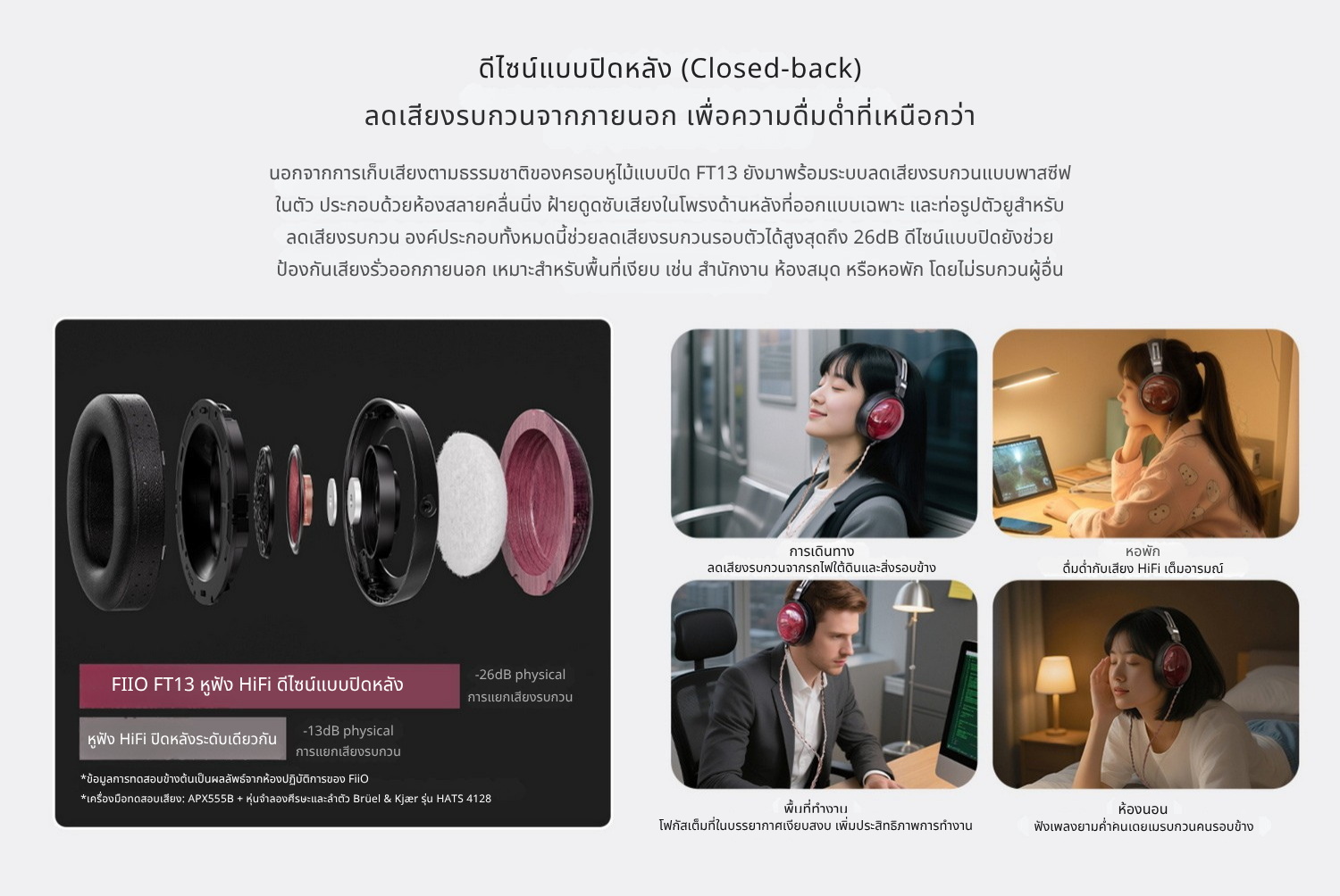 FiiO FT13 หูฟังเฮดโฟนบอดี้ไม้ สัมผัสหรูหรา คุณภาพเสียงที่เป็นเอกลักษณ์ ประกันศูนย์ไทย