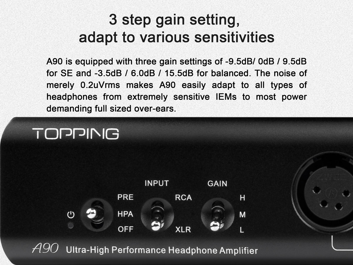ขาย TOPPING A90 แอมป์หูฟังตั้งโต๊ะกำลังขับสูง