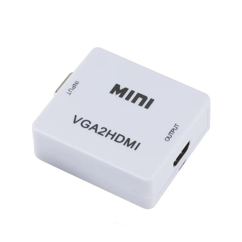 X-Tips VGA to HDMI อะแดปเตอร์แปลง VGA พร้อม AUX 3.5 มม. ออก HDMI