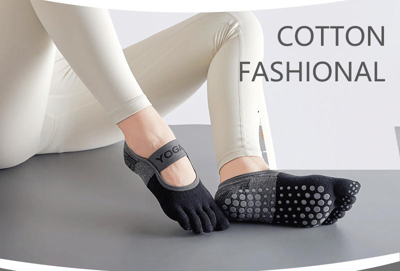 ถุงเท้าโยคะ ถุงเท้ากันลื่น แยกหุ้มนิ้ว