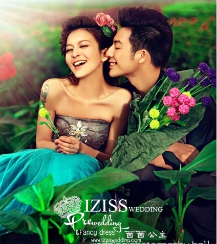 PW193 - Pre order ชุดคู่ถ่ายพรีเวดดิ้ง (prewedding dress) & ชุดแต่งงานแฟนซี (Fancy wedding dress)ชายหญิง "ธีมสีเขียว-น้ำตาล"