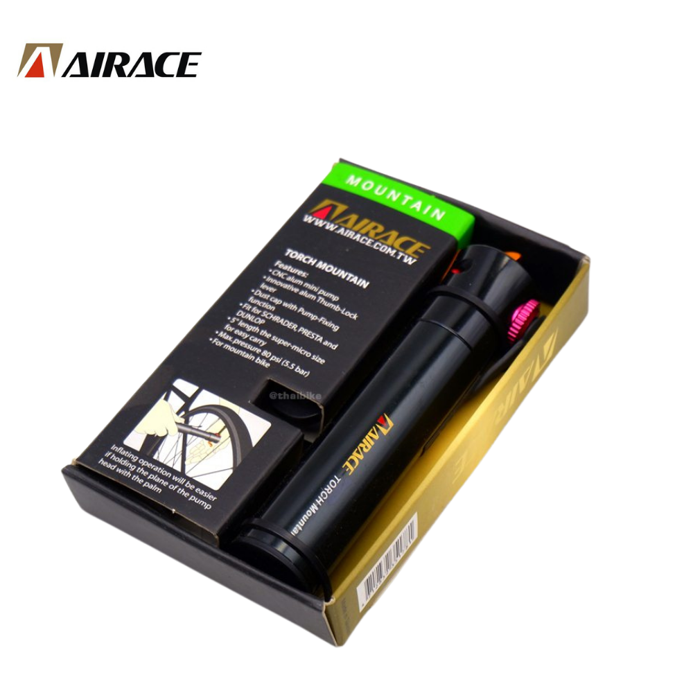 สูบจักรยานแบบพกพา AIRACE TORCH AI-AP ขนาดเล็ก 5 นิ้ว 100 psi (7 bar).
