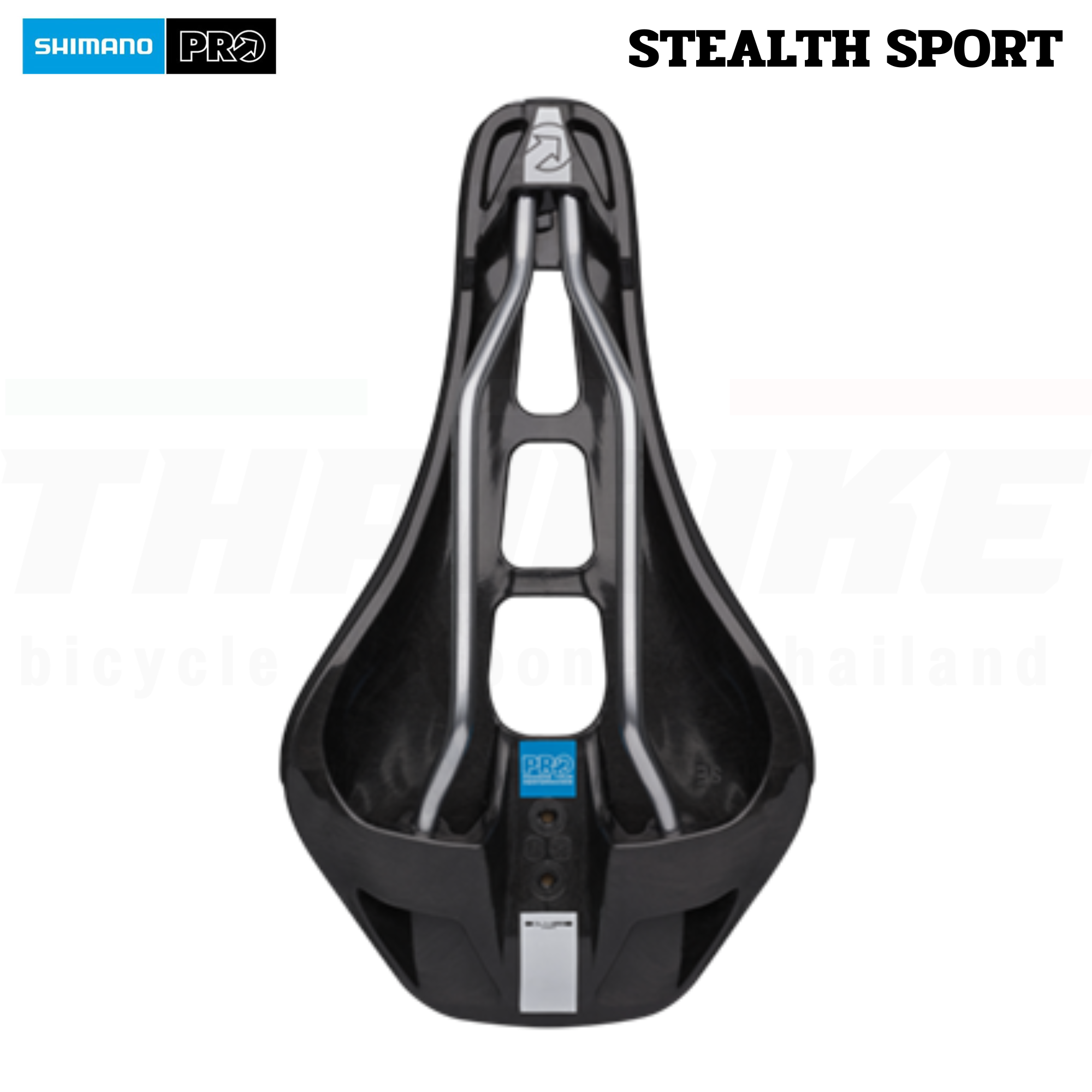 อานนั่งเบาะจักรยานเสือหมอบ PRO STEALTH SPORT สีดำ ขนาด 142MM/152MM
