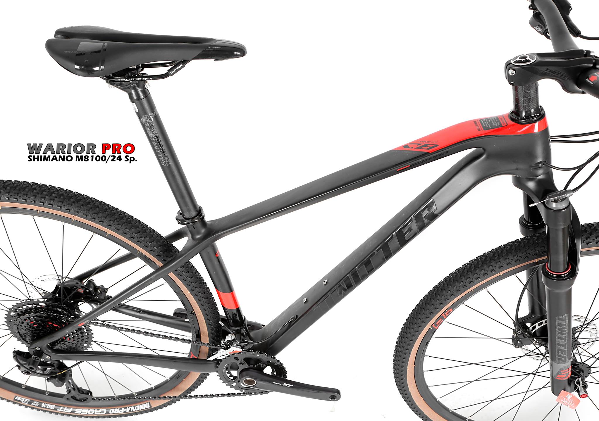 ใหม่สุด TOP สุด จักรยานเสือภูเขา คาร์บอน TWITTER รุ่น WARIOR PRO 24Sp. (2021)