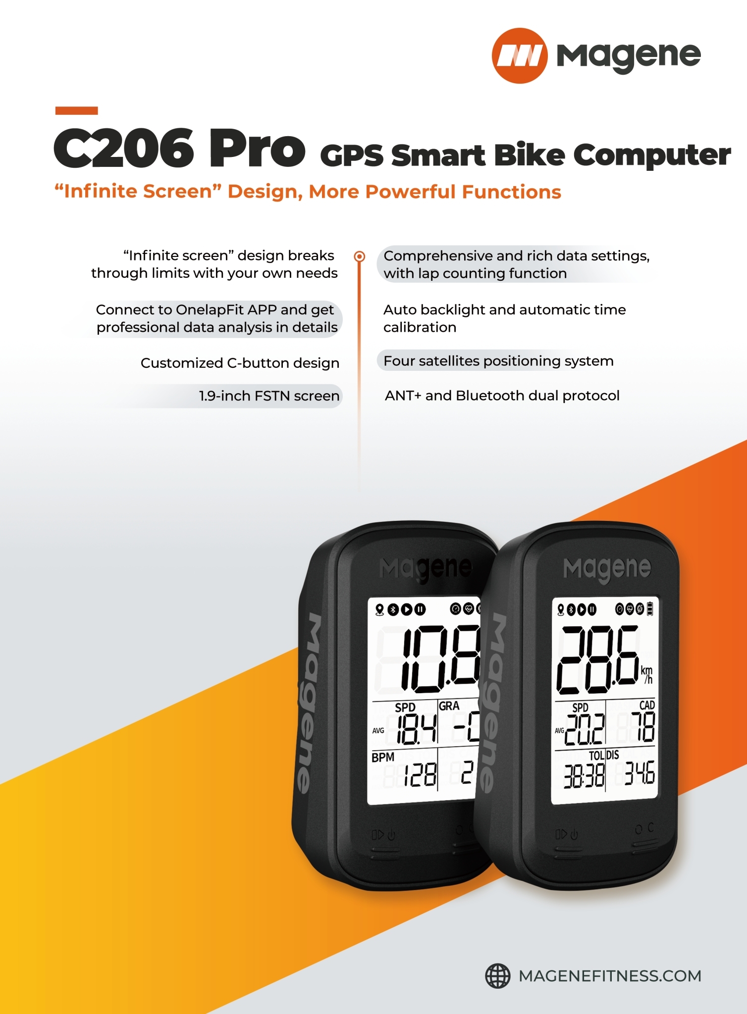 MAGENE : C206 Pro ไมล์ GPS รุ่นประหยัด ฟีเจอร์จัดเต็ม