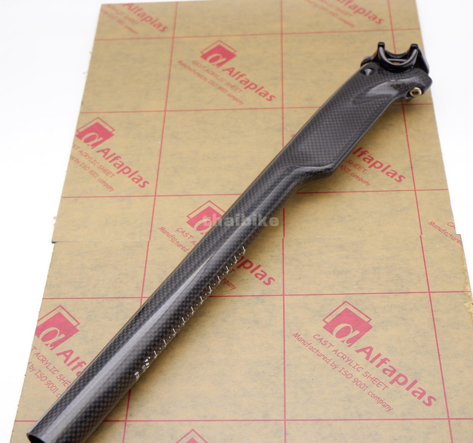 หลักอานจักรยานฟูลคาร์บอน THAIBIKE แบบแอโร่ว์ ขนาด 30.8X400มม.