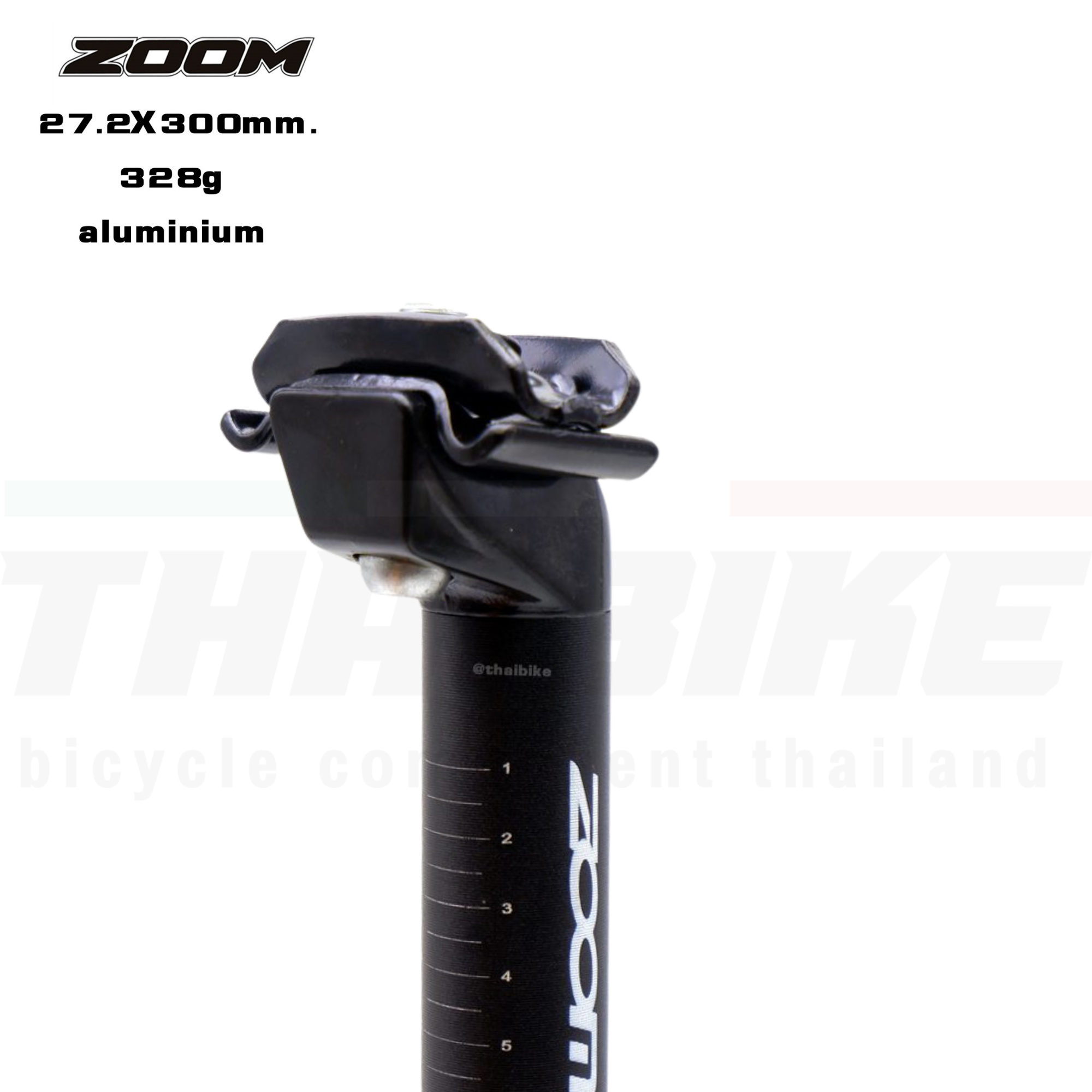 หลักอานจักรยานอลูมิเนียม ZOOM 27.2X300มม.