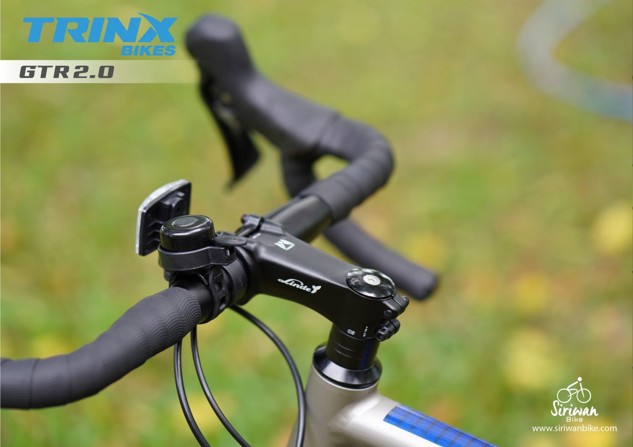 TrinX : GTR 2.0 จักรยาน Gravel Bike เกียร์ SHIMANO GRX 11SP ดิสก์น้ำมัน SHIMANO GRX ดุมแบริ่ง แกนสอด THRU AXLE ตะเกียบ CARBON T700