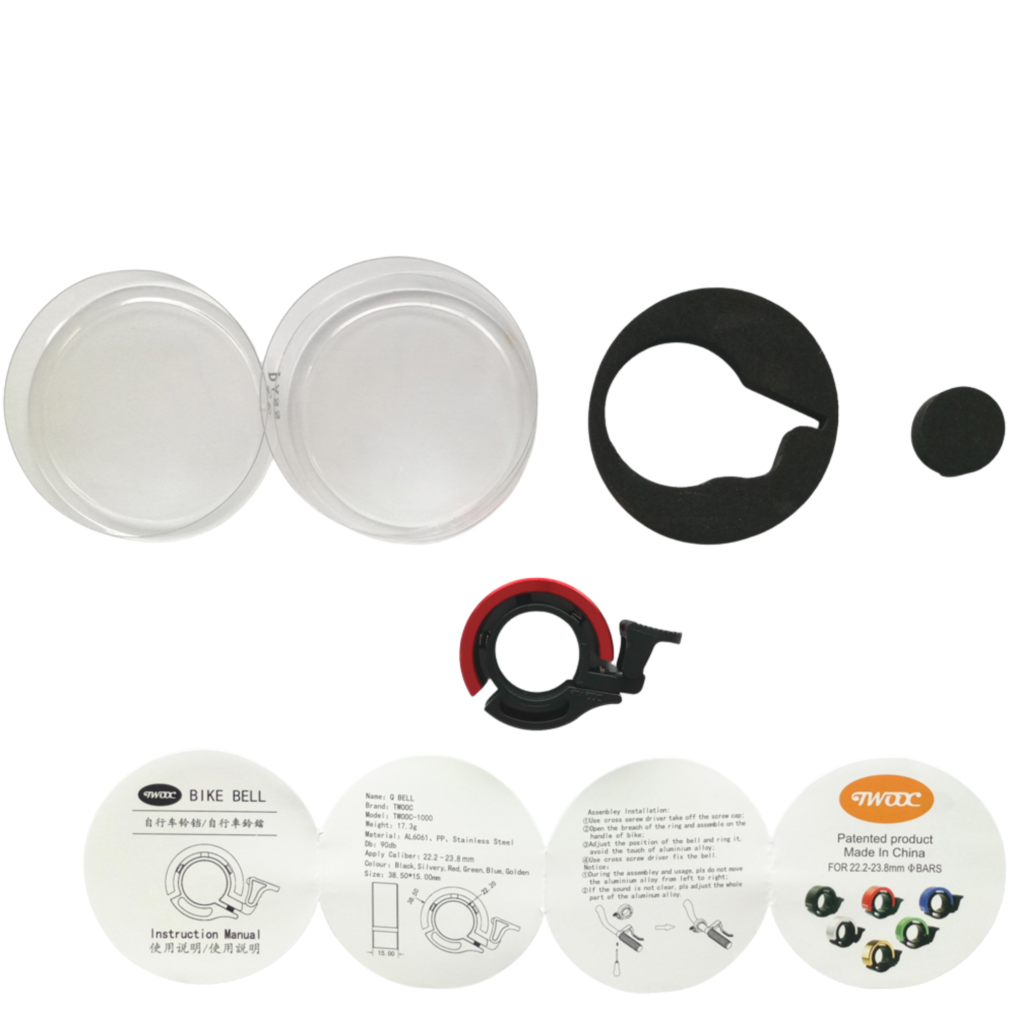 กระดิ่งจักรยาน กริ่งTWOOC ติดจักรยาน รัดแฮนด์จักรยาน เสียงดัง