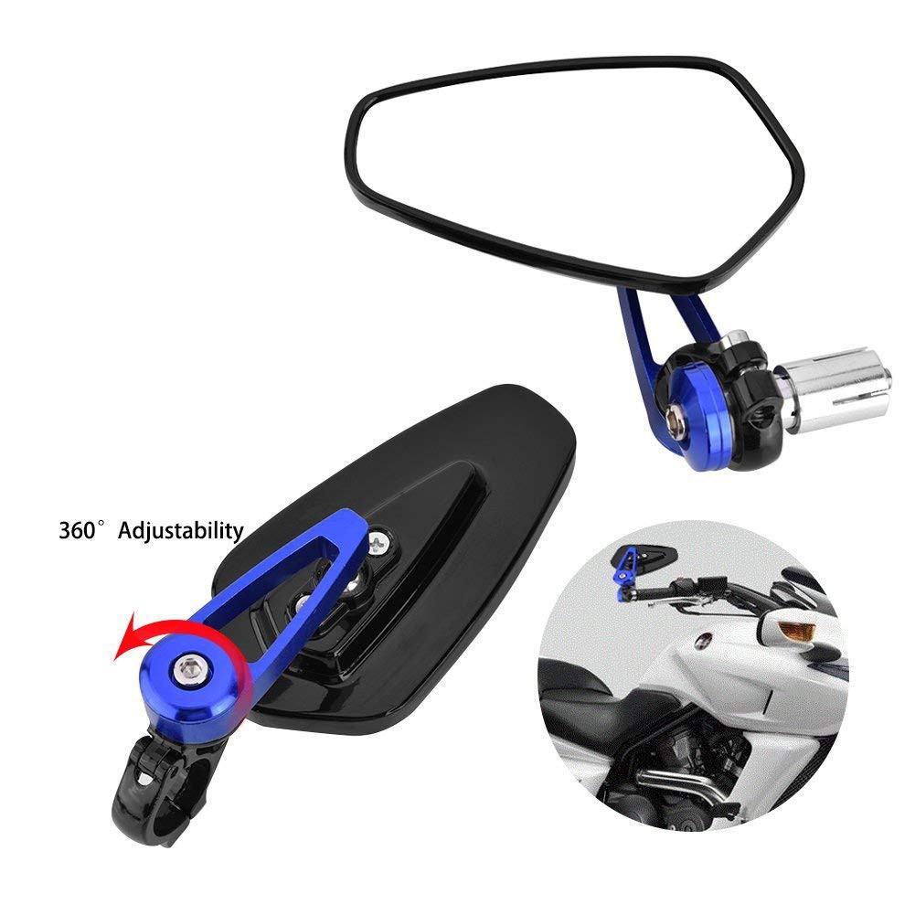 กระจกติดมอเตอร์ไซต์ จักรยาน อลูมิเนียม กระจกสีฟ้า THAIBIKE