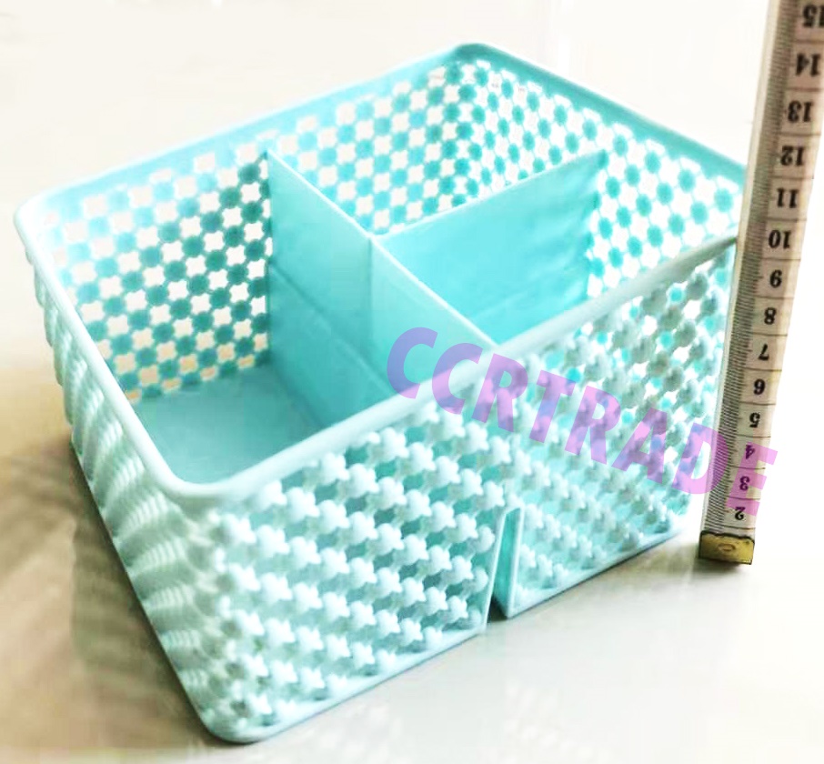 ตะกร้าใส่เครื่องเขียน 3 ช่อง 12x14 ซม.