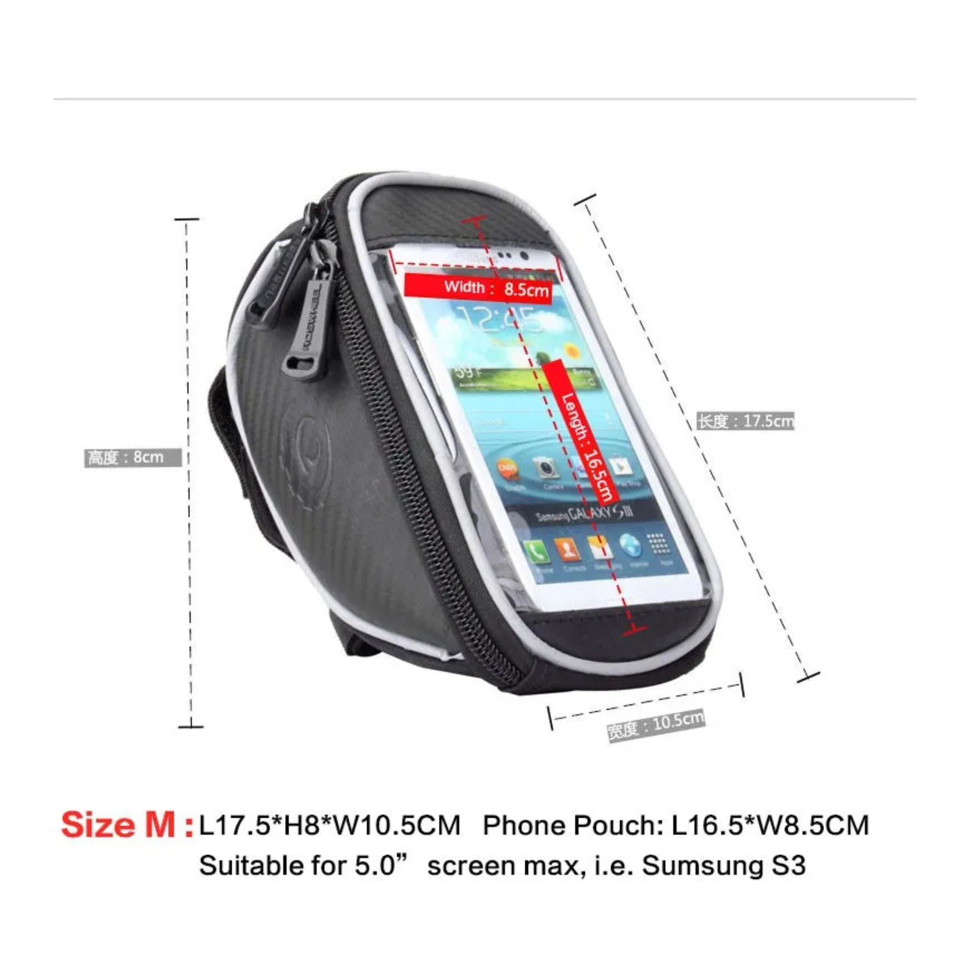 กระเป๋ารัดหน้าแฮนด์จักรยาน รัดสเต็ม ROSWHEEL 11810