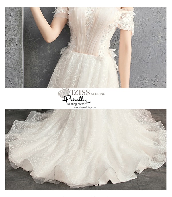 BR365 **พรีออเดอร์**ชุดแต่งงาน&ชุดเจ้าสาวแนวเรียบหรู สีขาวเกรดพรีเมี่ยม น่ารัก สวยโดดเด่นไม่ซ้ำใคร