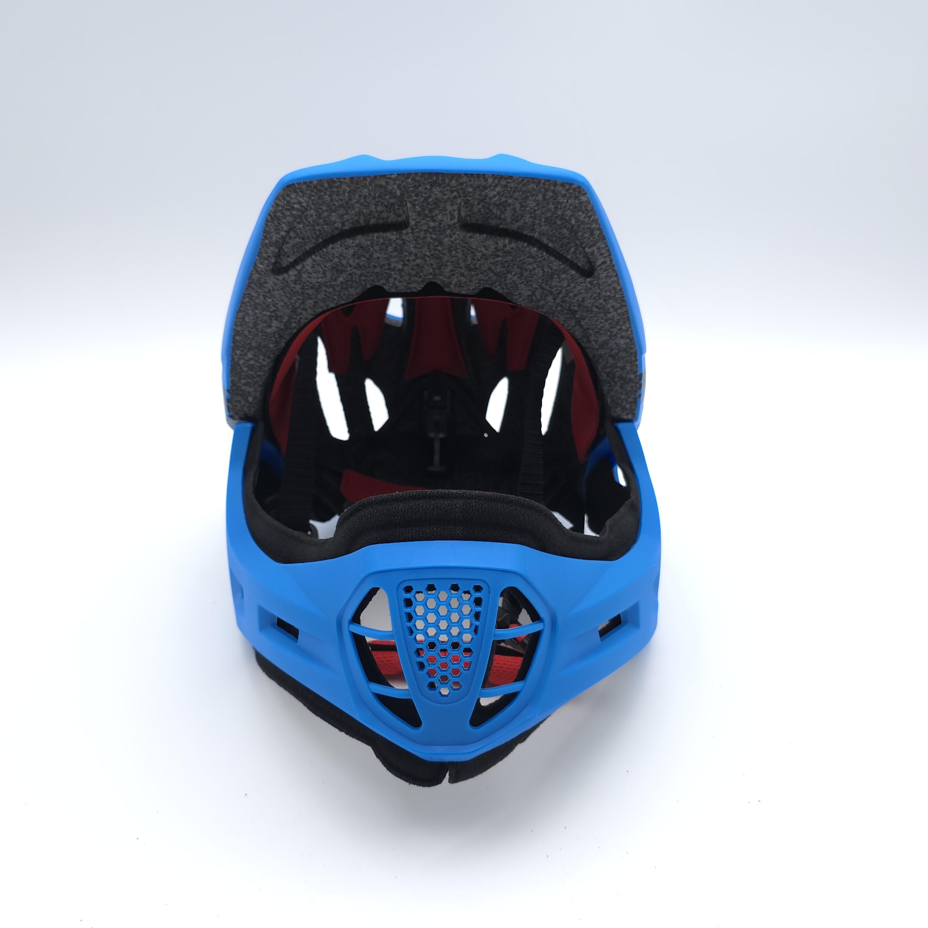 หมวกจักรยานเด็ก เต็มใบ สีฟ้าดำ 46-53 ซม.