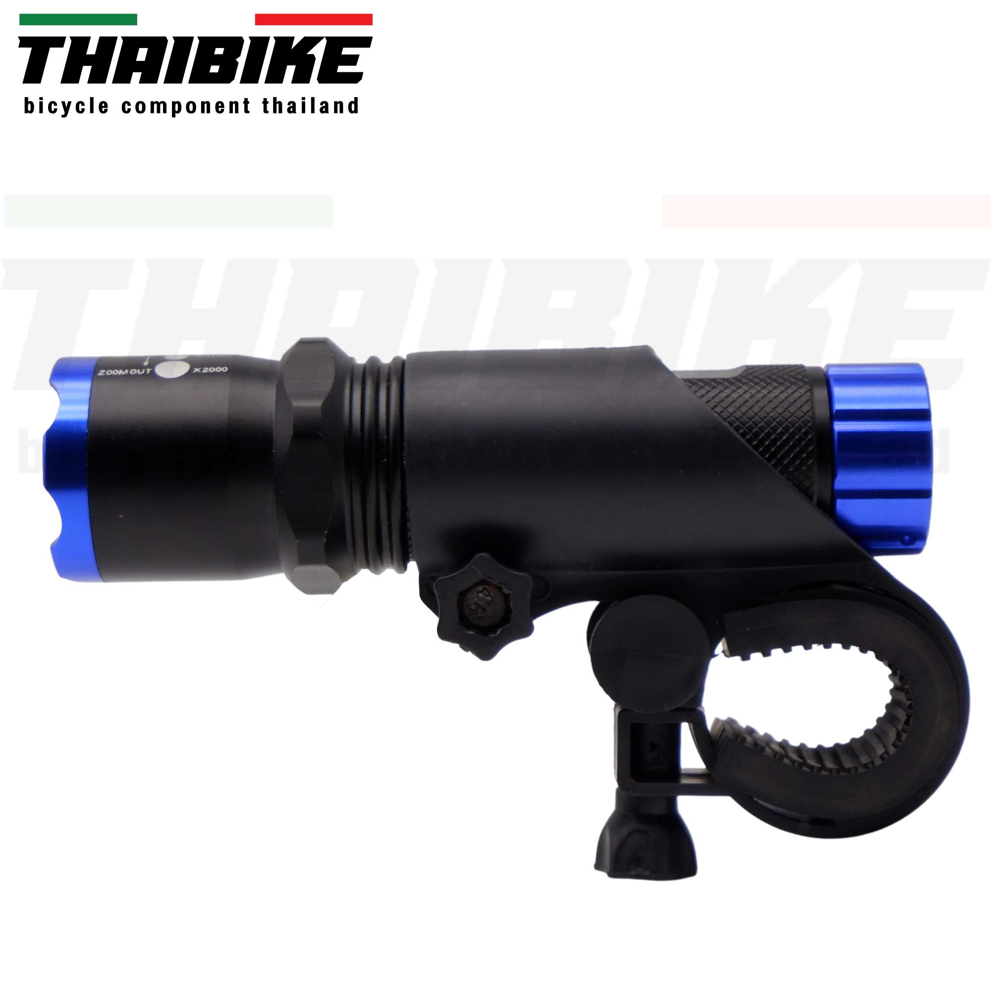 ไฟฉายติดจักรยานพร้อมจับแฮนด์ ความสว่างสูง ซูมได้