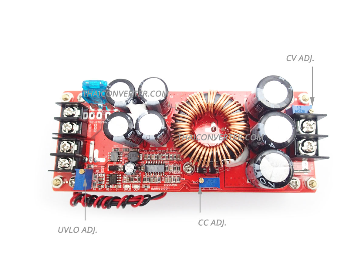 High Power DC Step-Up 12-60V to 12-75V 20A 1200W Max