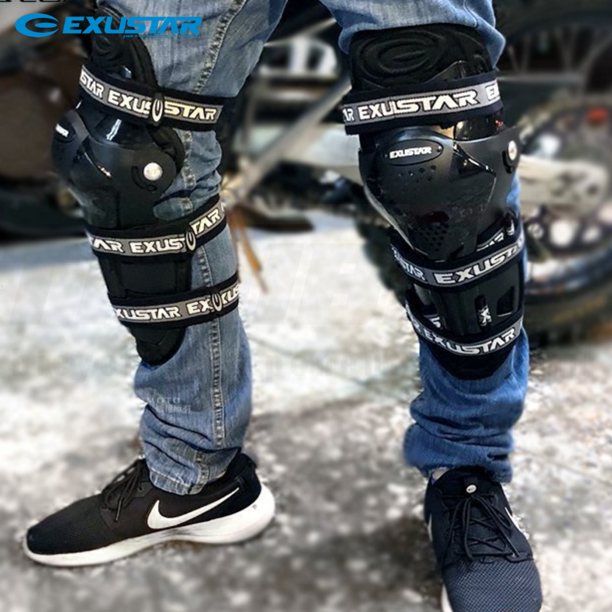 สนับเข่า และสนับแขน จักรยาน EXUSTAR e-mph201 E-MPK302