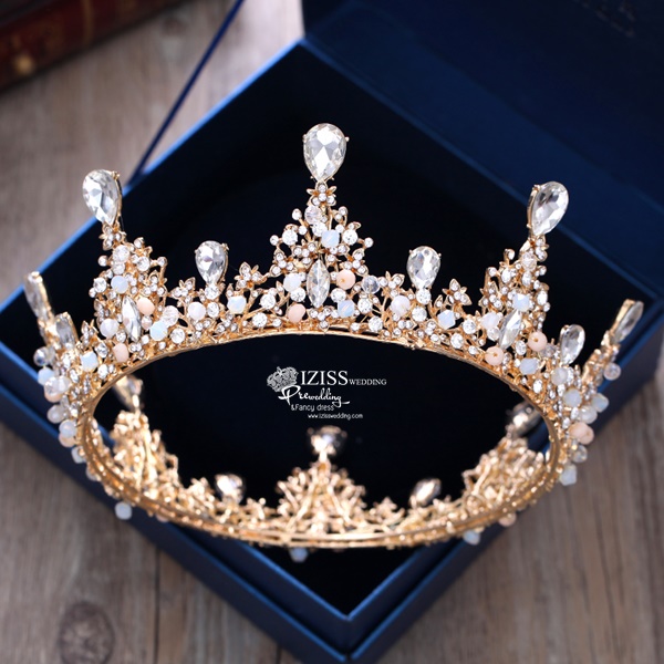 AC031 **รวม10แบบเทียร่าสวยๆ**พรีออเดอร์เทียร่า มงกุฎเพชร ต่างหูและสร้อยคอ ชุดเครื่องประดับเจ้าสาวสวยหรูดุจเจ้าหญิง