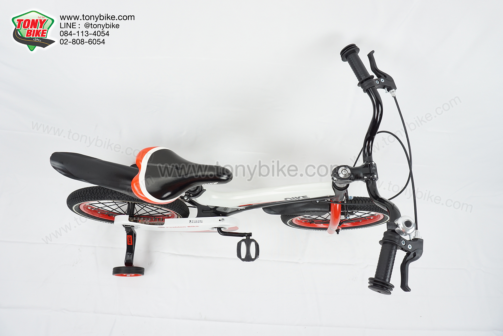 จักรยานเด็กเฟรมโค้ง ดำแดง