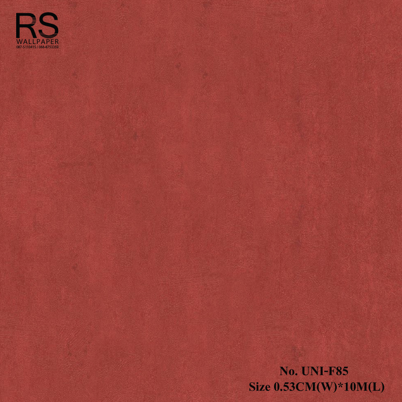 วอลเปเปอร์ติดผนัง ลายปูนเปลือย สีแดง No.UNI-F85