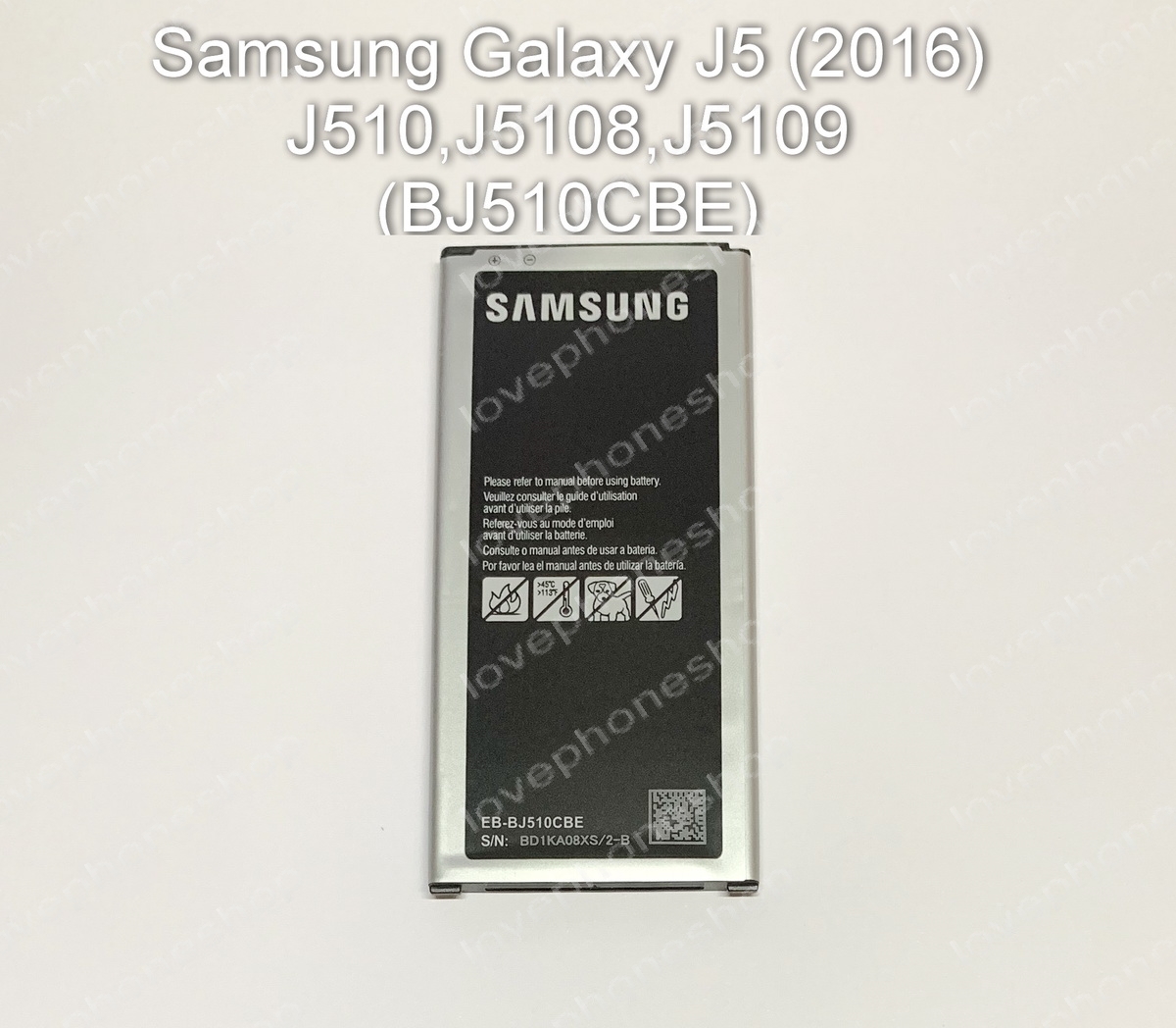 แบตเตอรี่ แท้ Samsung Galaxy J5 ปี2016 (J510,J5108,J5109/EB-BJ510CBE) 3100 mAh (ส่งฟรี)