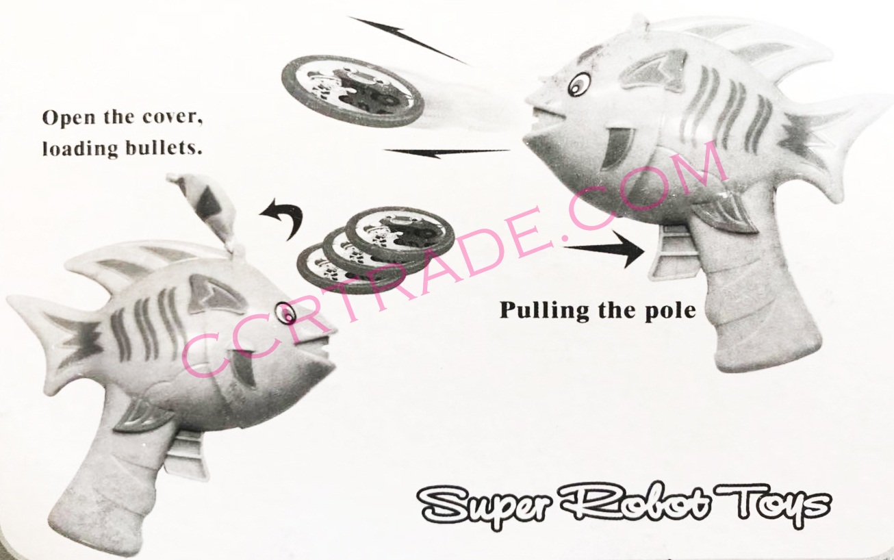 ปลาการ์ตูนยิงเหรียญ 5 ชิ้นแผง 21 ซม.