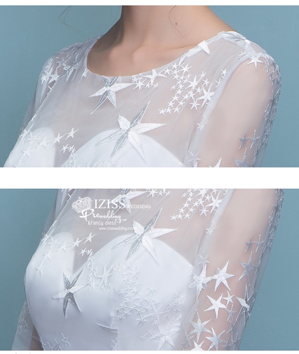 BR318 **พร้อมส่ง**ชุดแต่งงาน&ชุดเจ้าสาวแบบยาวสีขาวเกรดพรีเมี่ยม หรูหราน่ารัก สวยโดดเด่นไม่ซ้ำใคร