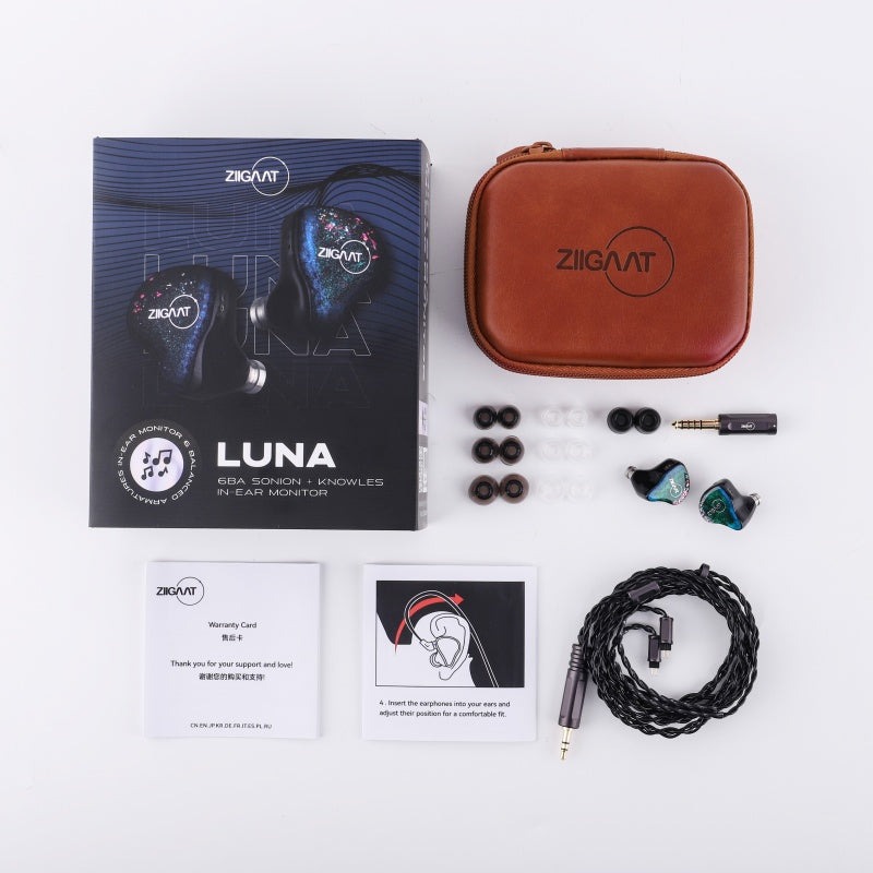 Ziigaat Luna หูฟังบาลานซ์ 6 ไดรเวอร์ BA หูฟังมอนิเตอร์ระดับมืออาชีพ ประกันศูนย์ไทย