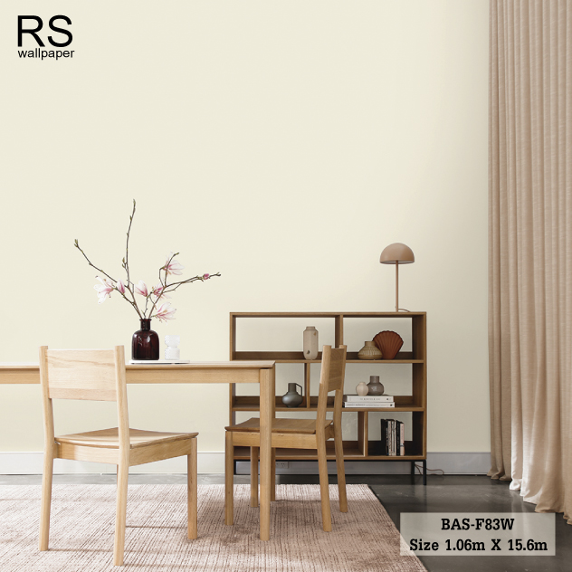 วอลเปเปอร์ สีครีมเข้ม BAS-F83W