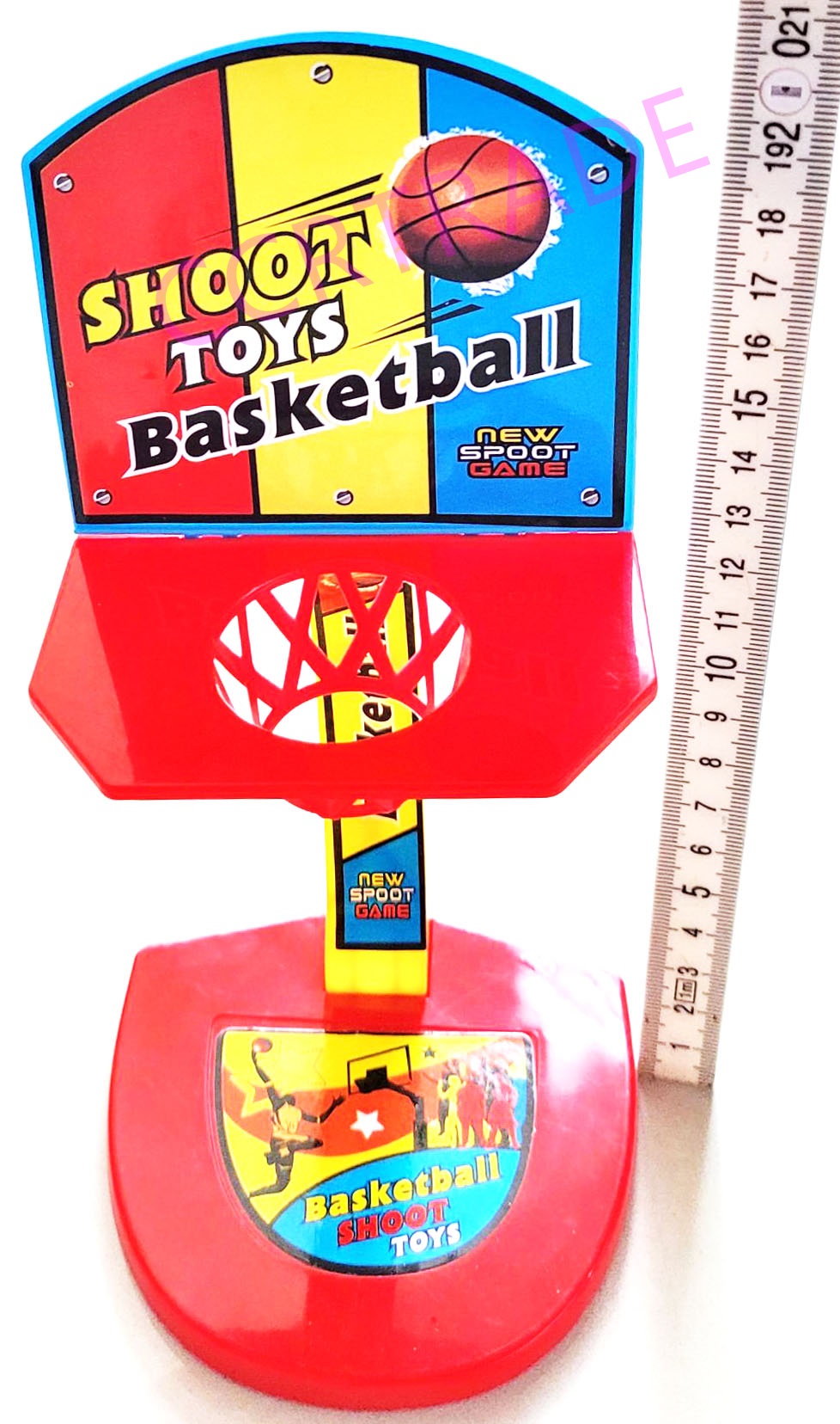 เซ็ทบาสเก็ตบอลสีสด 9 ชิ้นกล่อง 11x14.5 ซม.