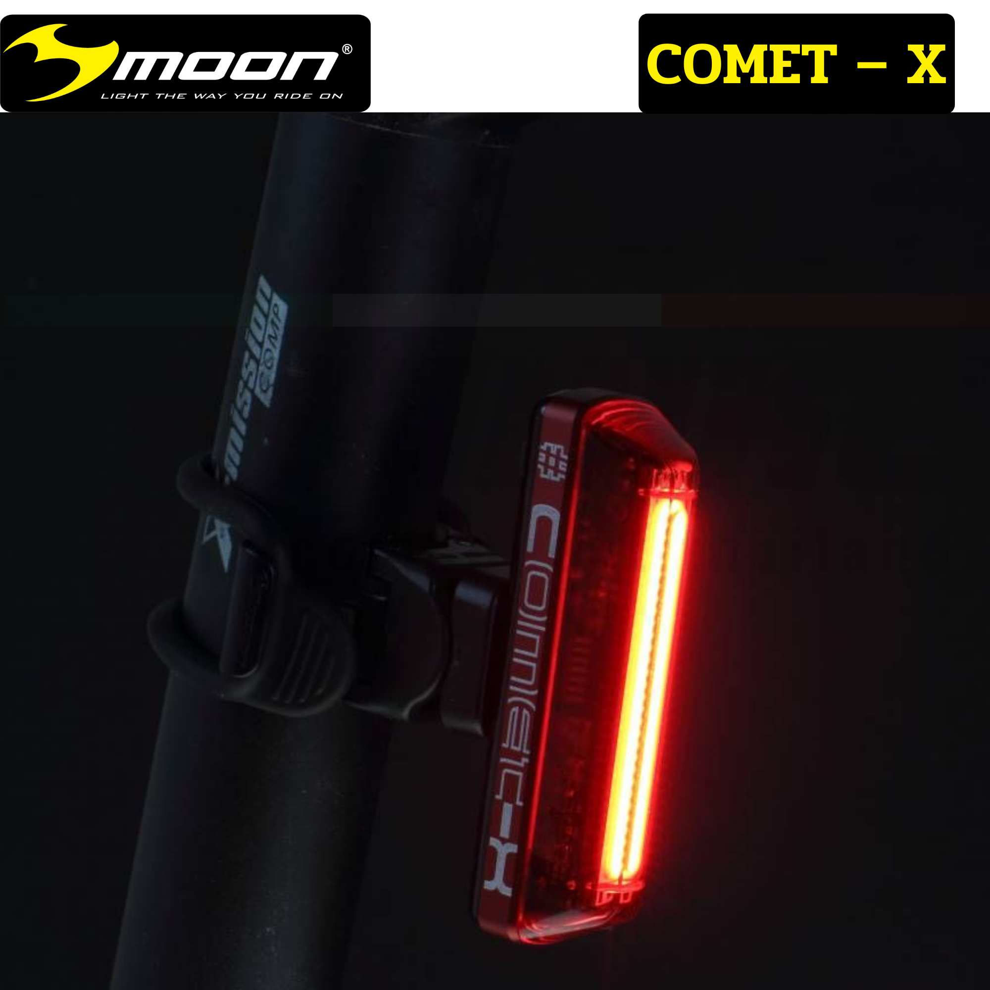 ไฟหน้าจักรยาน MOON METEOR 400 lumens ไฟท้าย MOON COMET X