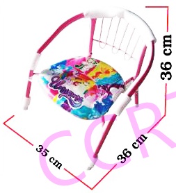 เก้าอี้เด็กมีพนักพิง มีเสียง ม้ายูนิคูนิ 35x36.5 ซม.(ลิขสิทธิ์แท้)(1x3)