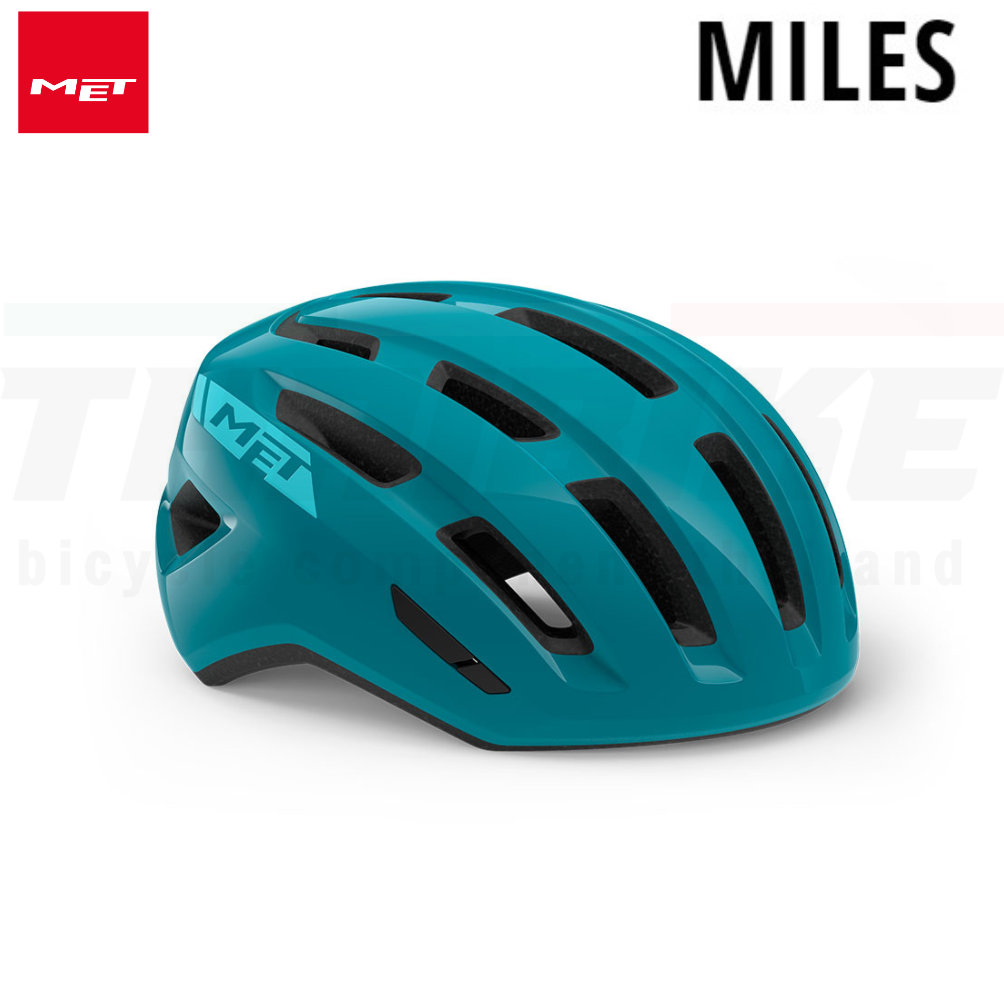 หมวกกันน็อคจักรยาน MET Miles สีเงา ทรงกว้าง Asian Fit E-bike หมวกทัวร์ริ่ง