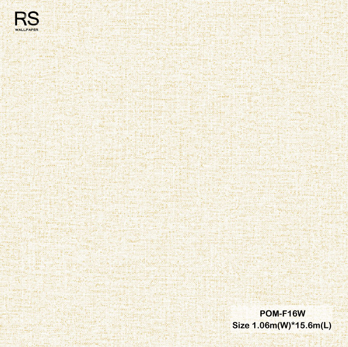 วอลเปเปอร์ลายผ้า สีครีมทอง POM-F16W