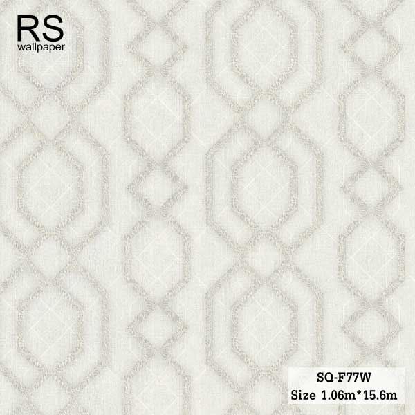 วอลเปเปอร์ สไตล์โมเดิร์น พื้นสีขาวอมเทา SQ-F77W