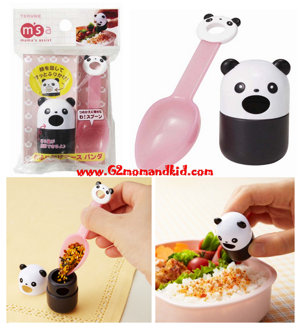 ++พร้อมส่ง++ขวดใส่ผงโรยข้าว พริกไทย เกลือ น้ำตาล ลายแพนด้า พร้อมช้อนสำหรับตักใส่ขวด ความจุ 14 ml สินค้านำเข้า japan แท้ค่ะ