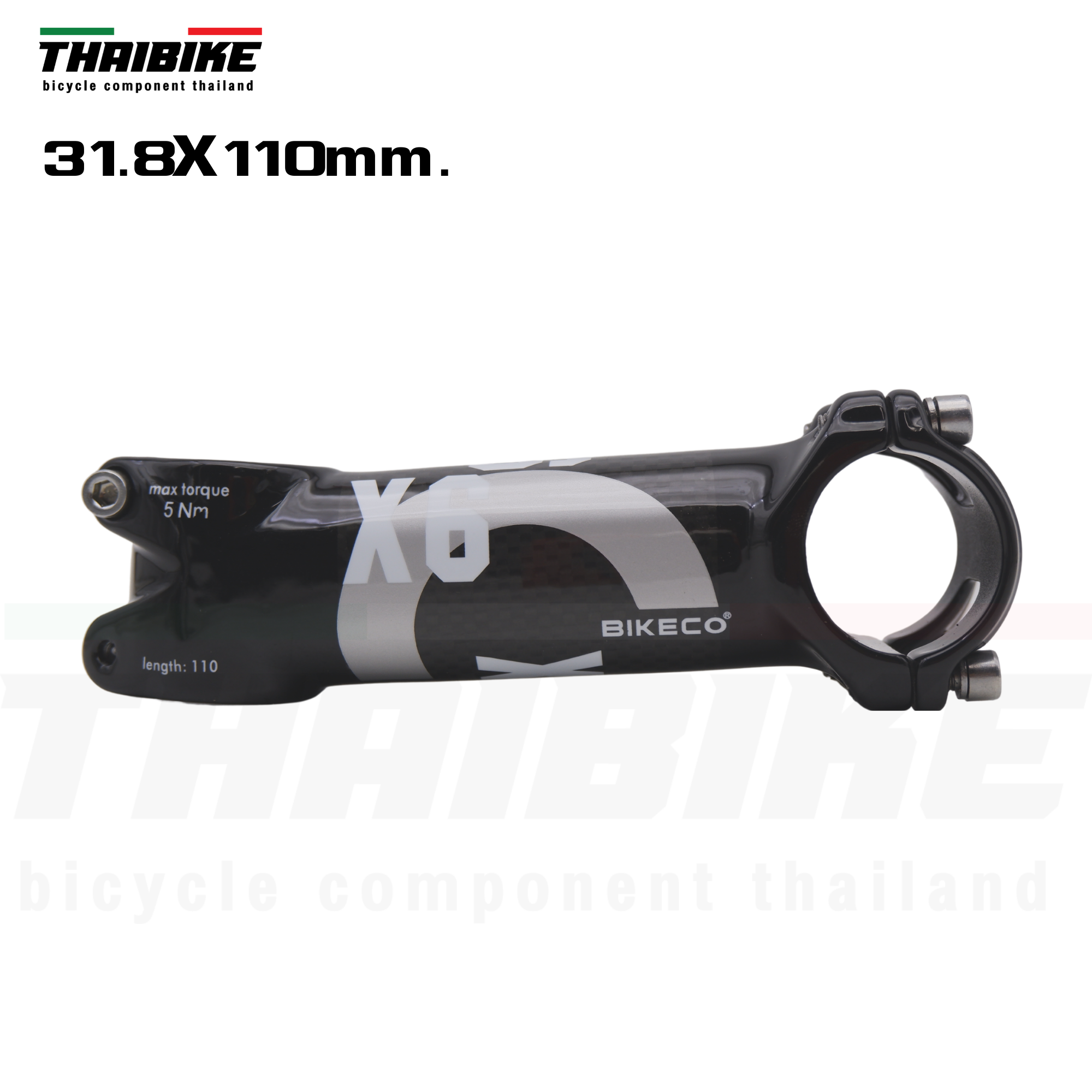 สเต็มจักรยานอลูมิเนียมเคลือบคาร์บอน THAI BIKECO X6 +-7 70/90/100/110