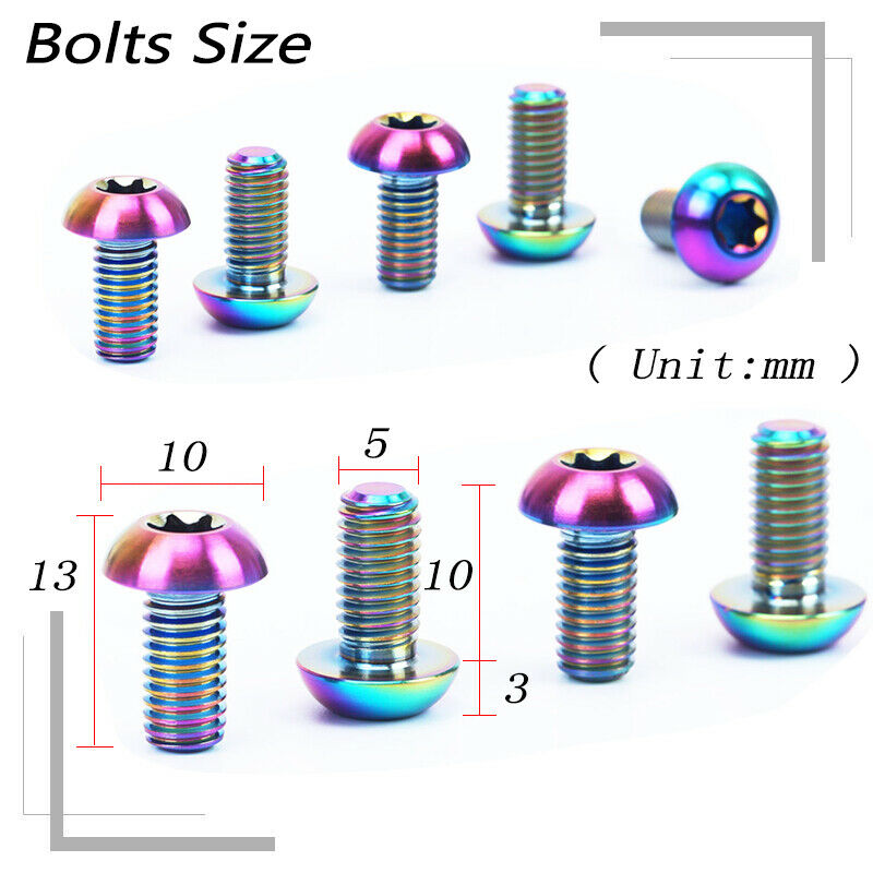 น็อตใบดิสจักรยาน KRSEC MTB Disk Brake Rotor Bolts M5x10mm 12pc
