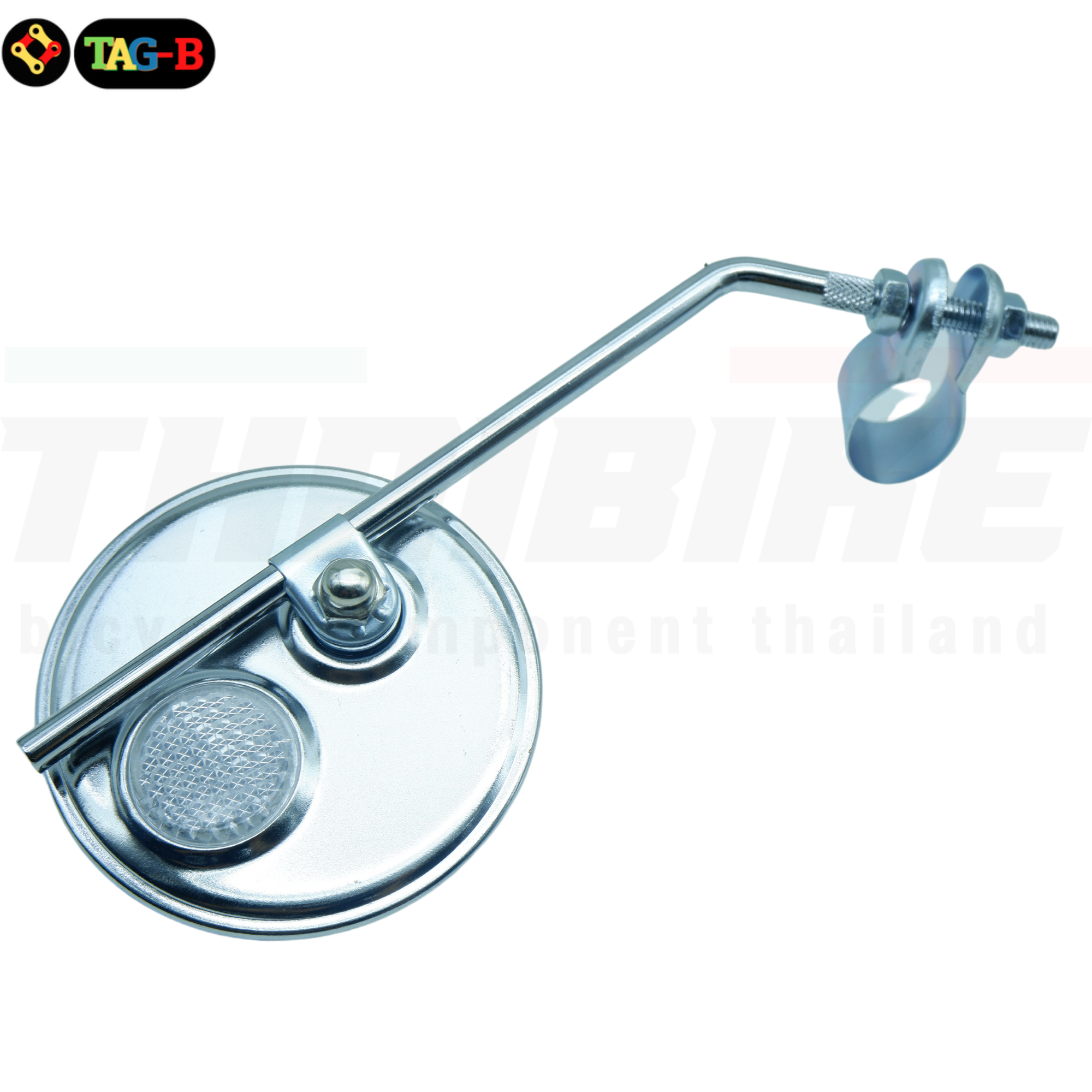 กระจกจักรยานแบบวินเทจ คลาสสิกย้อนยุค กระจกมองหลังรอบ3 นิ้ว ชุบโครเมี่ยม