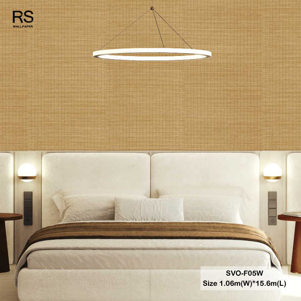 วอลเปเปอร์สไตล์ญี่ปุ่นลายเสื่อ สีน้ำตาลเหลือง SVO-F05W