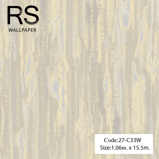 วอลเปเปอร์เทกเจอร์เป็นทางเส้นพื้นสีเทาอมเหลือง 27-C33W