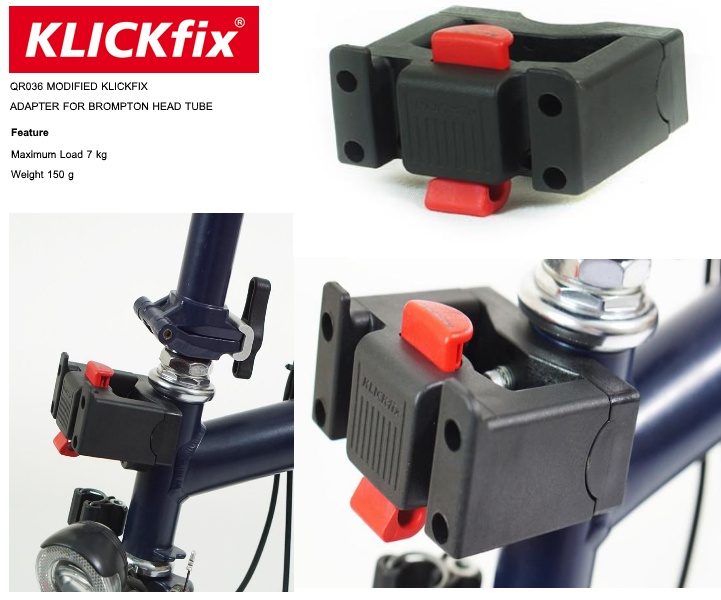 KLICKFIX ชุดแป้นปลดเร็วสำหรับ Bromton