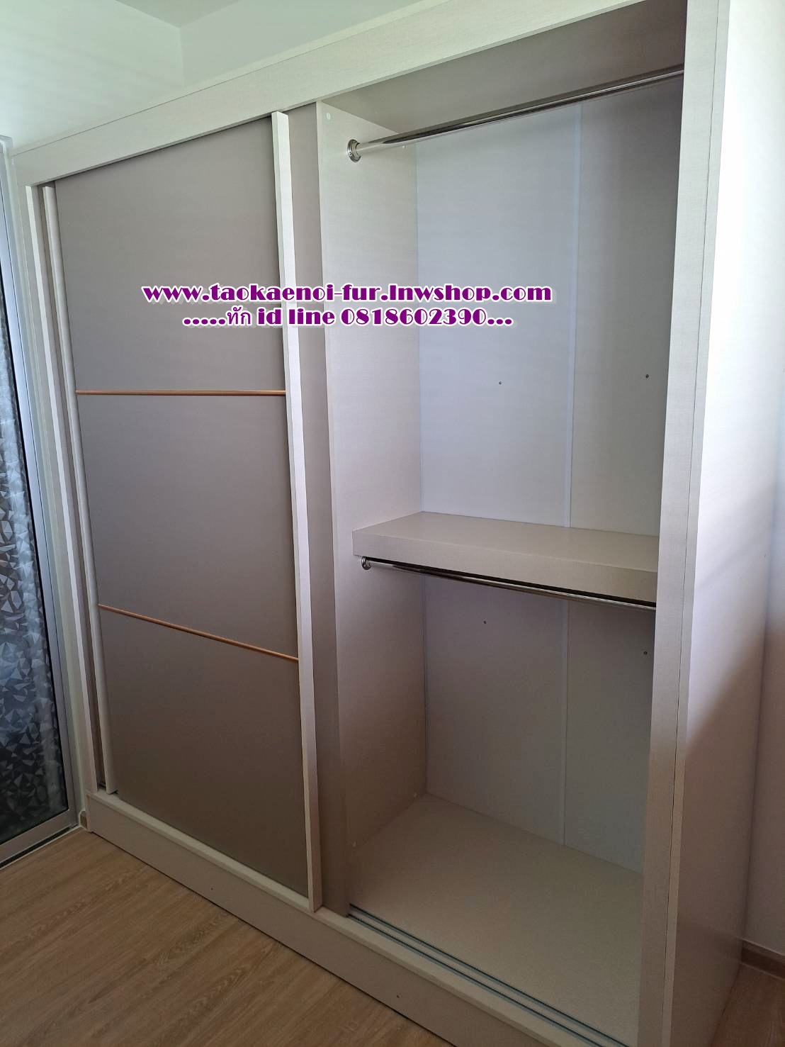 WR-180SLC ตู้เสื้อผ้าบานเลื่อน 180 ซม.